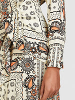 Load image into Gallery viewer, Sisley Printed Shirt Dress With Sash - Coral
