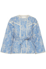 Load image into Gallery viewer, ATELIER RÊVE kimono Style Printed Casual Jacket - Doodle Flower Print
