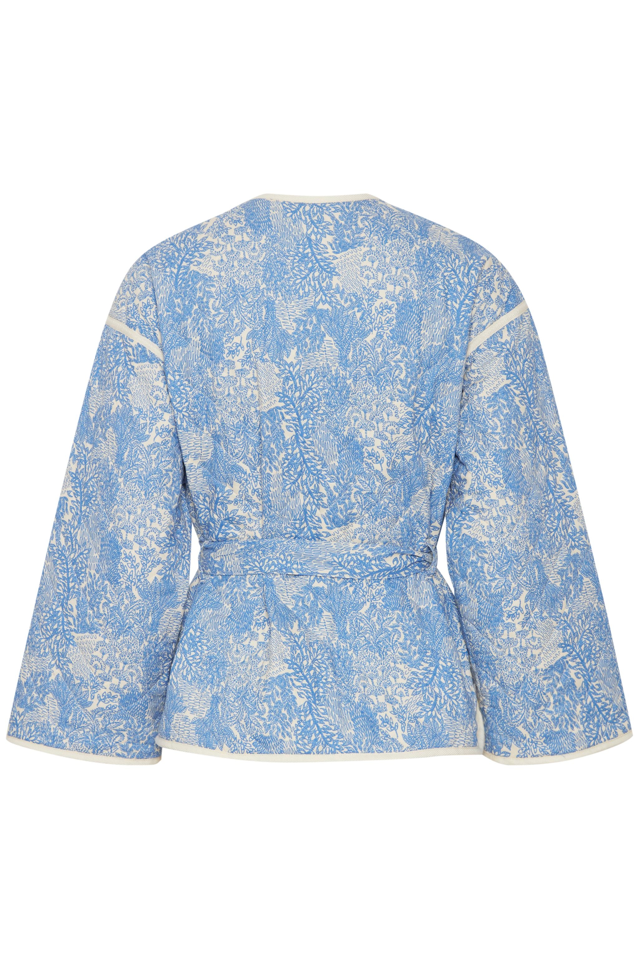 ATELIER RÊVE kimono Style Printed Casual Jacket - Doodle Flower Print