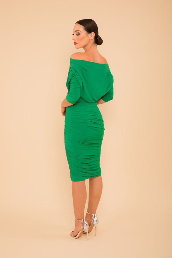 ATOM LABEL Oxygen Dress With Sleeves - Green