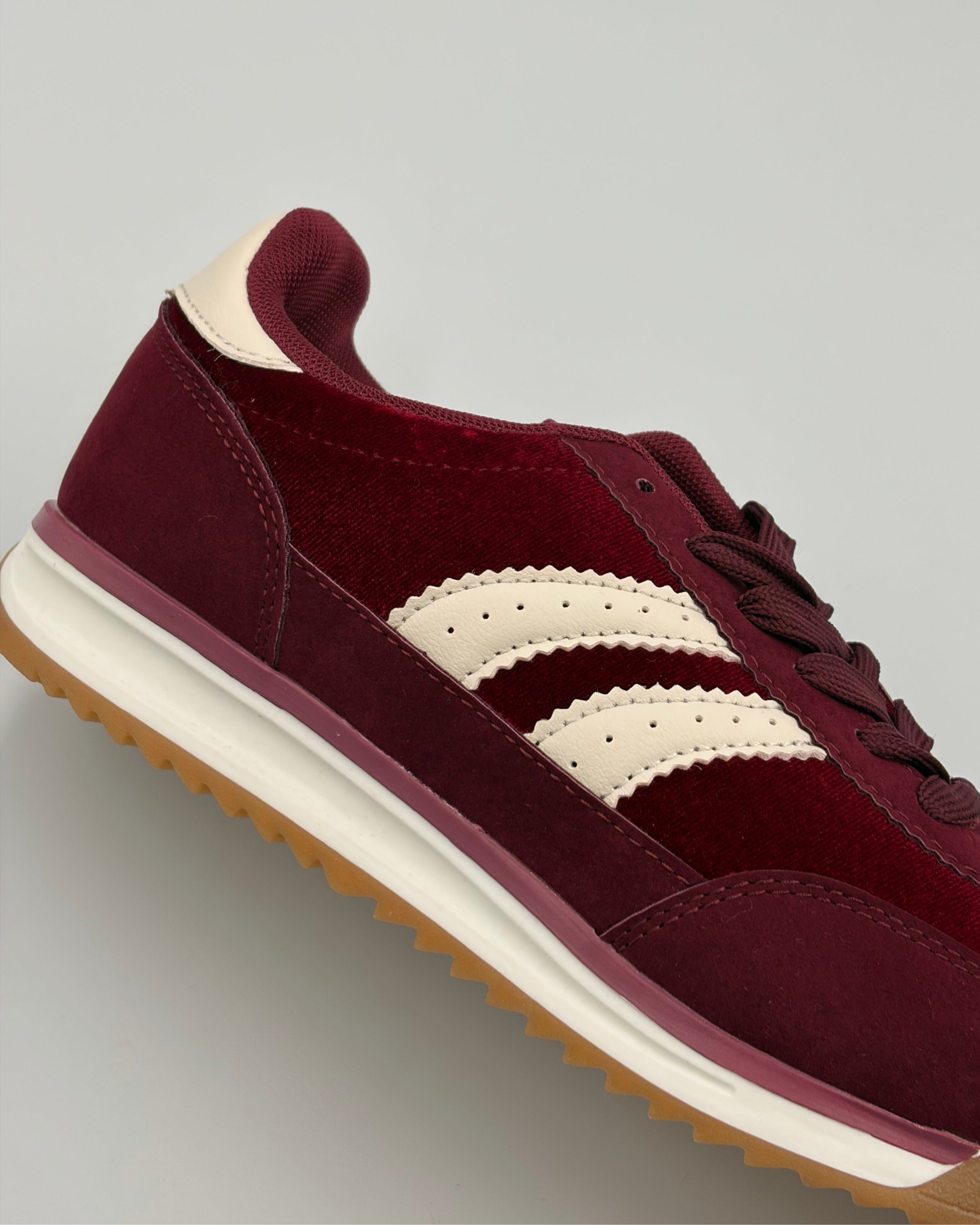Burgundy Stripe Sneaker
