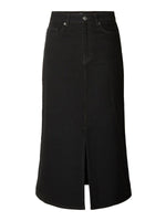 Load image into Gallery viewer, Selected Femme Denim Mini Skirt - Black
