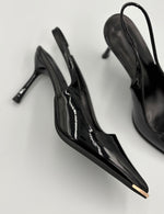Load image into Gallery viewer, Black Patent Slingback Heel
