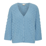 Load image into Gallery viewer, ICHI Mid Sleeve Knitted Cardigan - Della Robbia Blue
