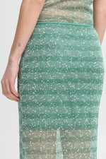 Load image into Gallery viewer, Ichi Sequin Mesh Midi Skirt
