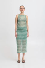 Load image into Gallery viewer, Ichi Sequin Mesh Midi Skirt
