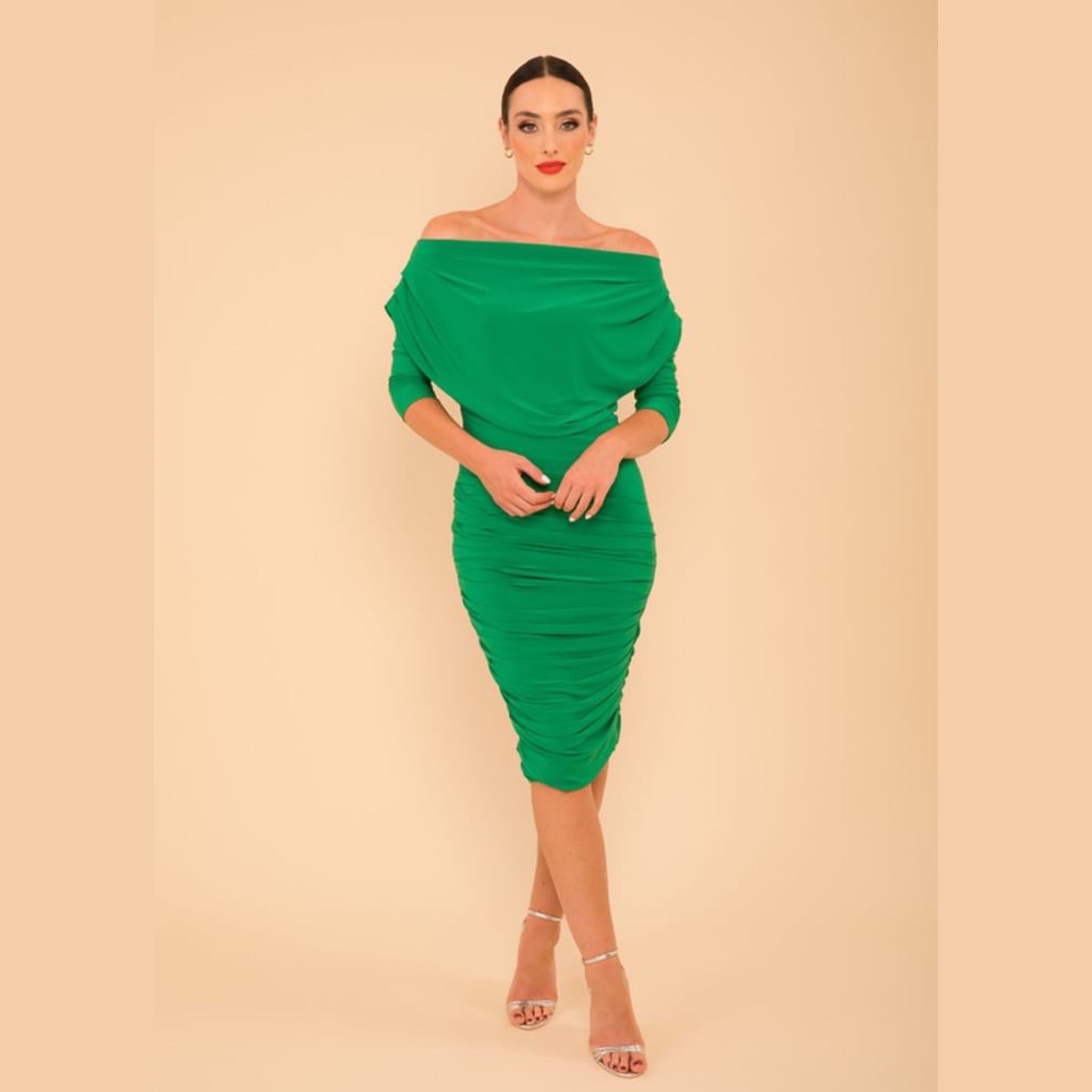 ATOM LABEL Oxygen Dress With Sleeves - Green