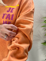 Load image into Gallery viewer, Je T&#39;aime Sweatshirt Orange Marled

