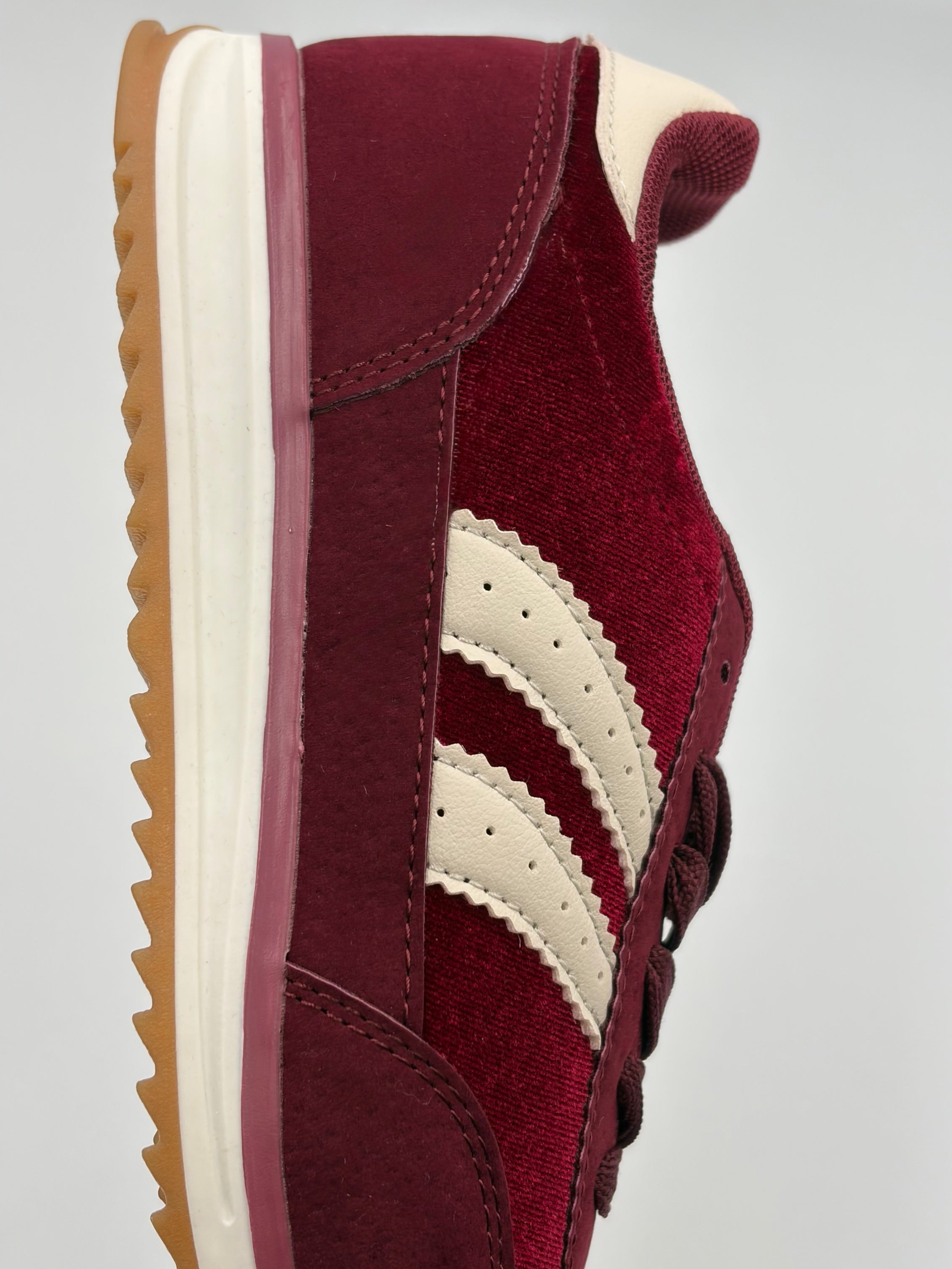Burgundy Stripe Sneaker