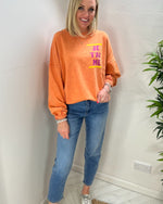 Load image into Gallery viewer, Je T&#39;aime Sweatshirt Orange Marled
