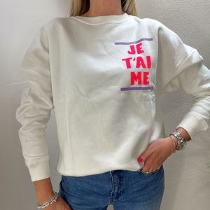 Je T'aime Sweatshirt White