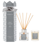Load image into Gallery viewer, Stoneglow Christmas Candle &amp; Reed Diffuser Duo Gift Set - White Cashmere &amp; Pear
