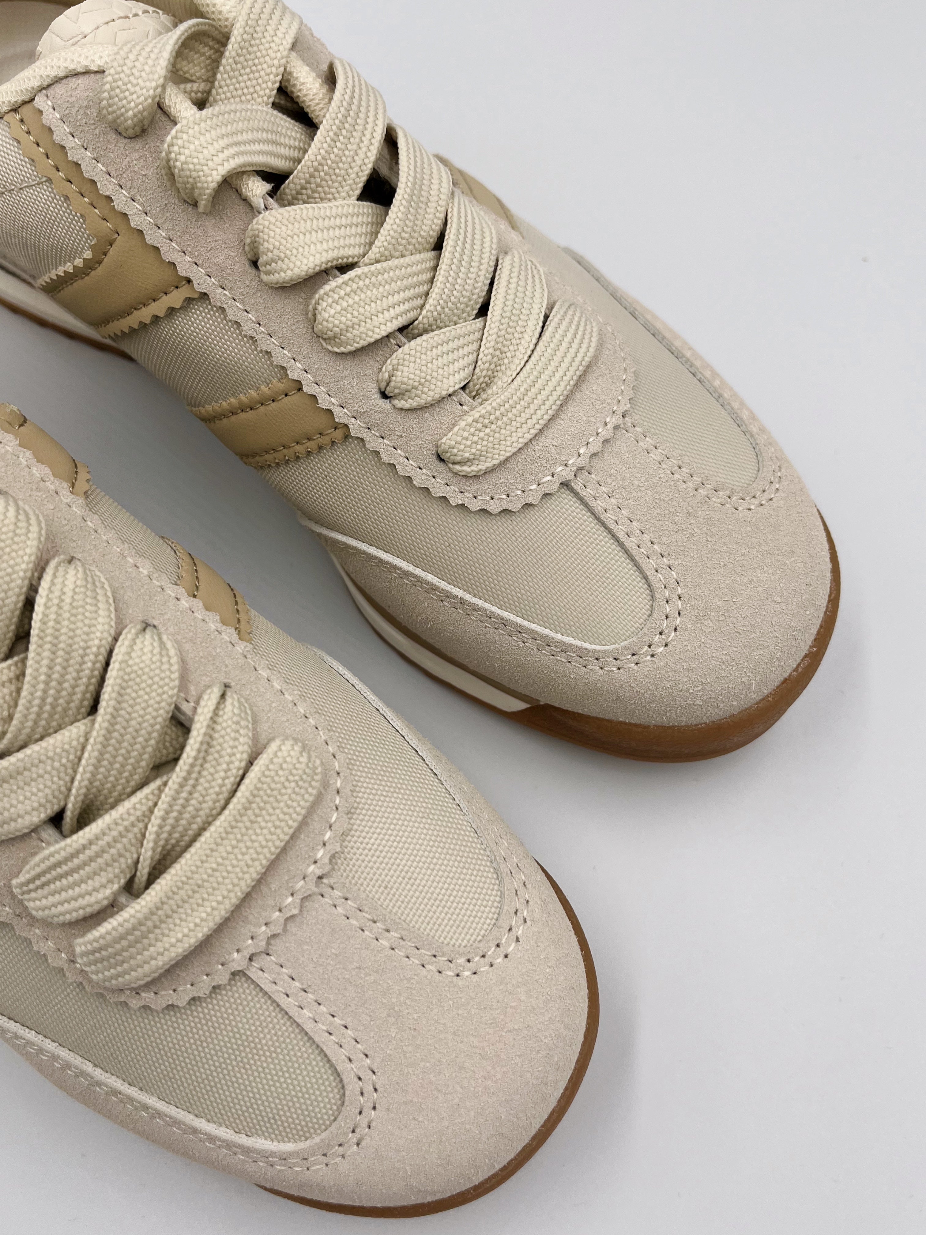 Faux Suede Stripe Trainers