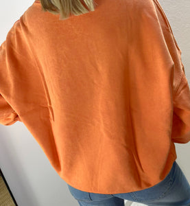 Je T'aime Sweatshirt Orange Marled