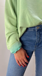 Load image into Gallery viewer, Lemon Cello Sweatshirt Pastel Green
