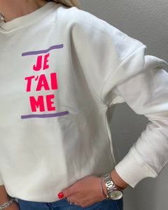 Je T'aime Sweatshirt White