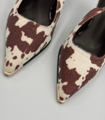 Load image into Gallery viewer, Cow Print Slingback Heel
