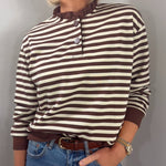 Load image into Gallery viewer, Ruffle Collar Stripe Jumper

