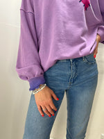 Load image into Gallery viewer, Love Heart Sweatshirt Purple
