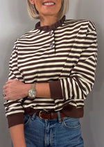 Load image into Gallery viewer, Ruffle Collar Stripe Jumper
