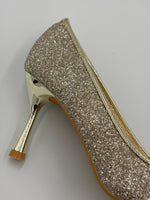 Load image into Gallery viewer, Gold Sequin Pointed Toe Stiletto
