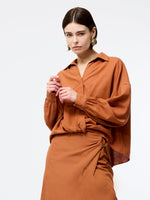 Load image into Gallery viewer, French Connection Ariette Linen Blend Tuck Shirt
