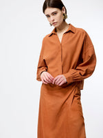 Load image into Gallery viewer, French Connection Ariette Linen Blend Tuck Shirt
