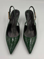 Load image into Gallery viewer, Croc Embossed Slingback Heel
