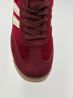 Load image into Gallery viewer, Burgundy Stripe Sneaker
