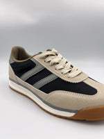 Load image into Gallery viewer, Faux Suede Stripe Trainers
