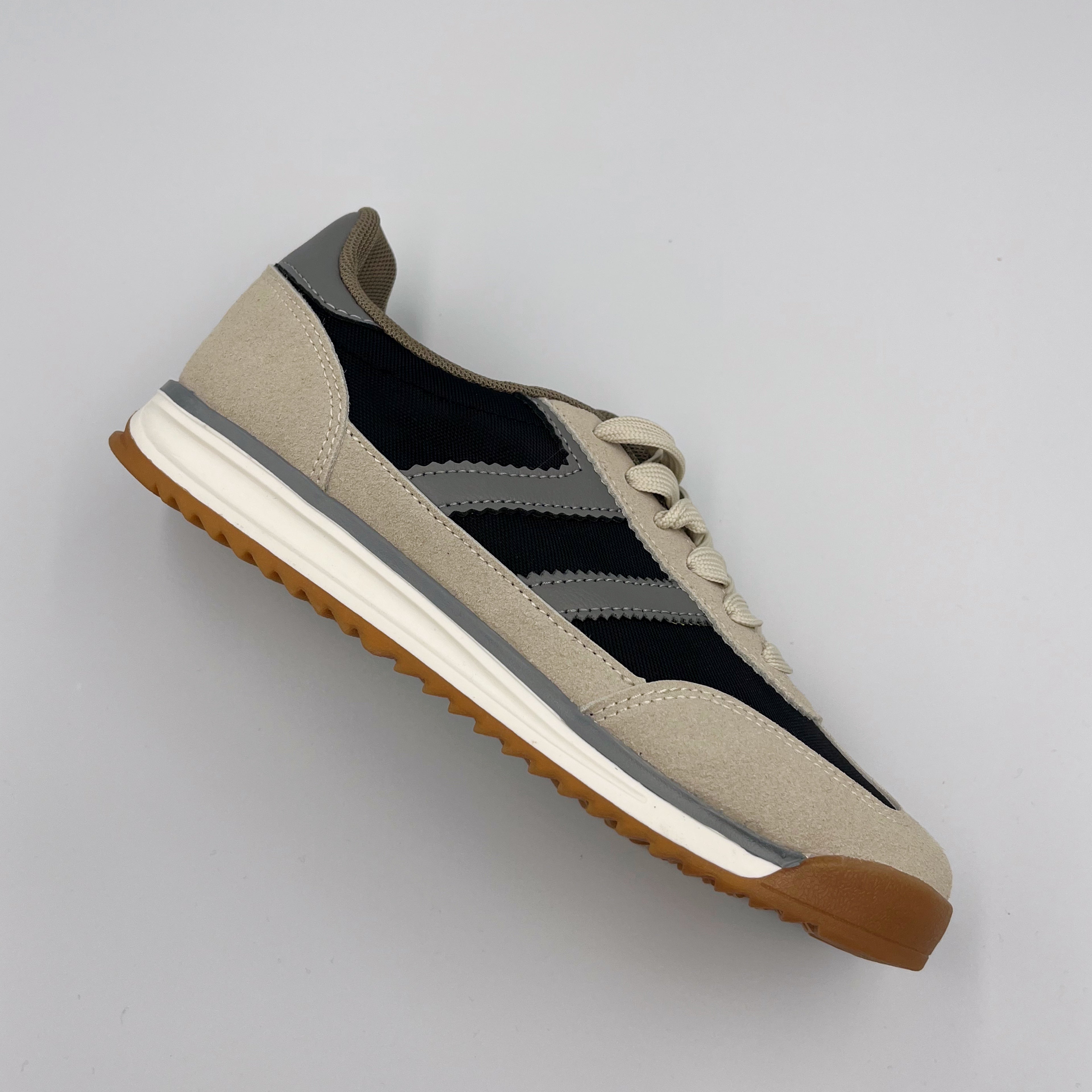 Faux Suede Stripe Trainers