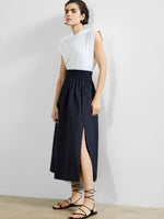 Load image into Gallery viewer, French Connection Barletta Poplin Square Skirt
