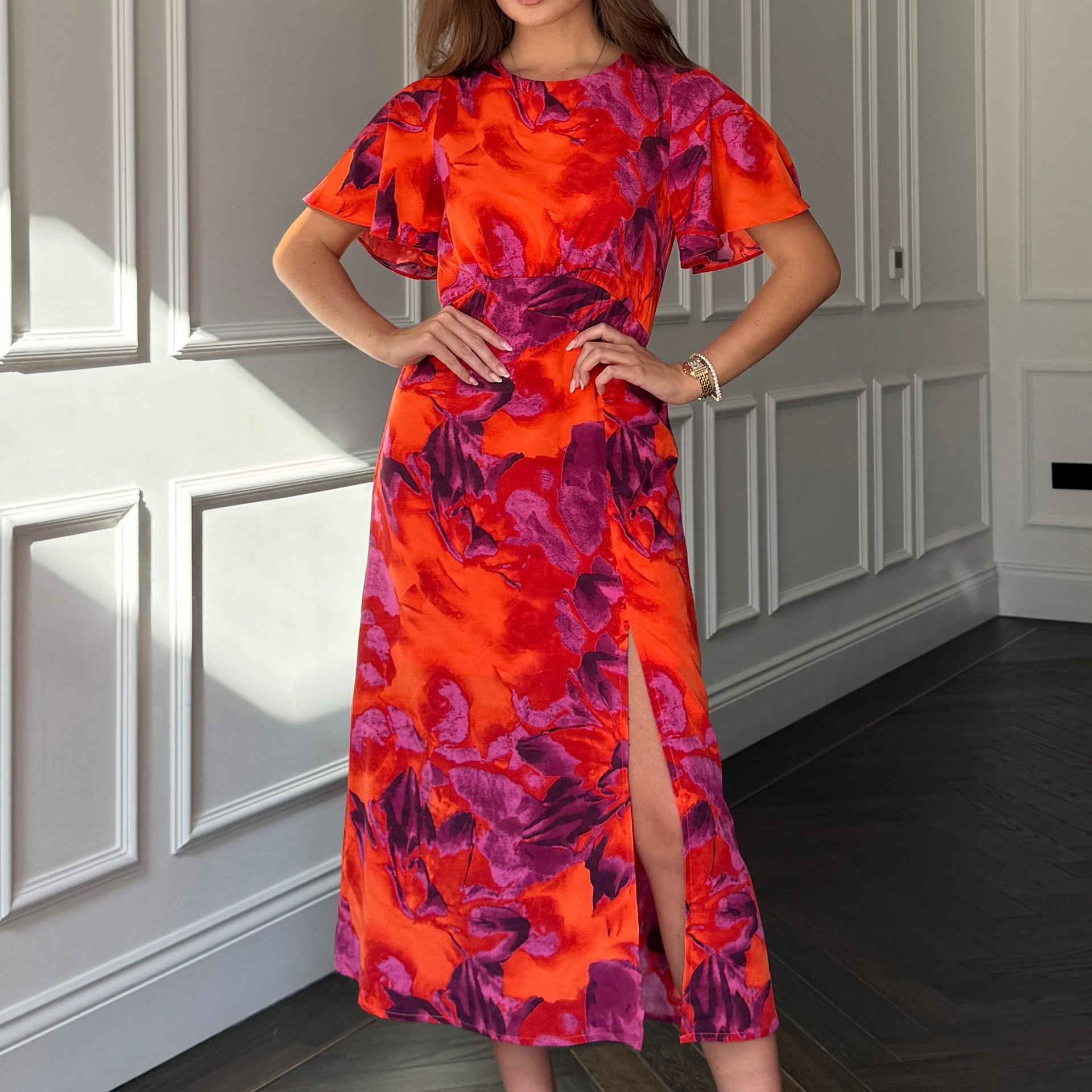 Bridget Twist Font Split Arm Jumpsuit