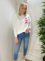 Load image into Gallery viewer, Je T&#39;aime Sweatshirt White
