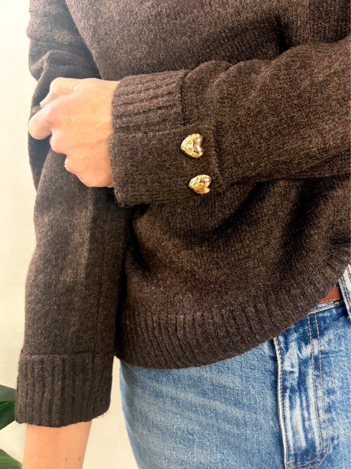 Patch Pocket Mock Neck Jumper