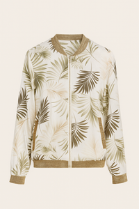 Palm Print Bomber Jacket