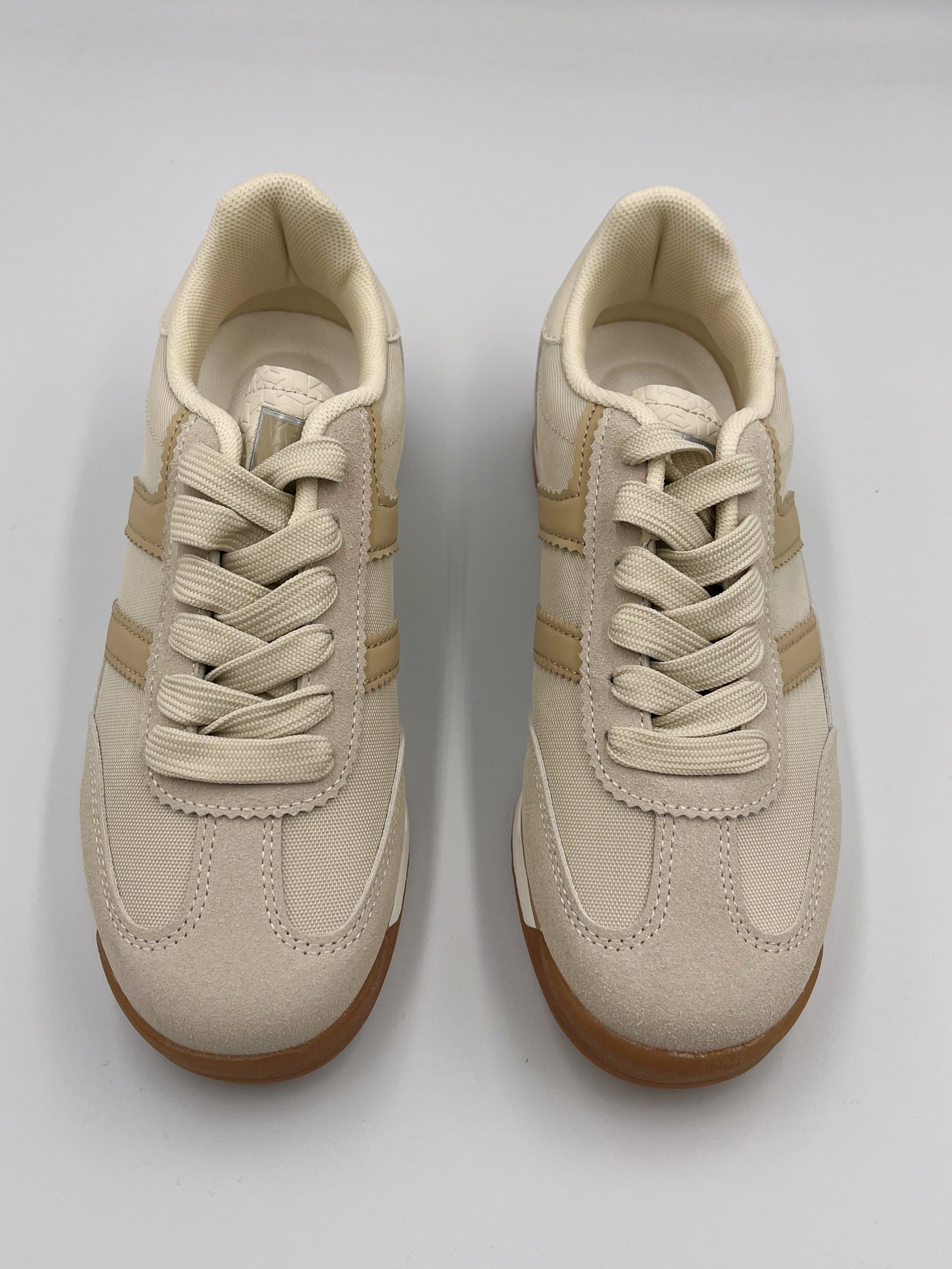 Faux Suede Stripe Trainers