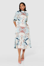 Load image into Gallery viewer, Closet London Blue A-Line Tie Back Midi Dress
