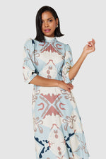 Load image into Gallery viewer, Closet London Blue A-Line Tie Back Midi Dress
