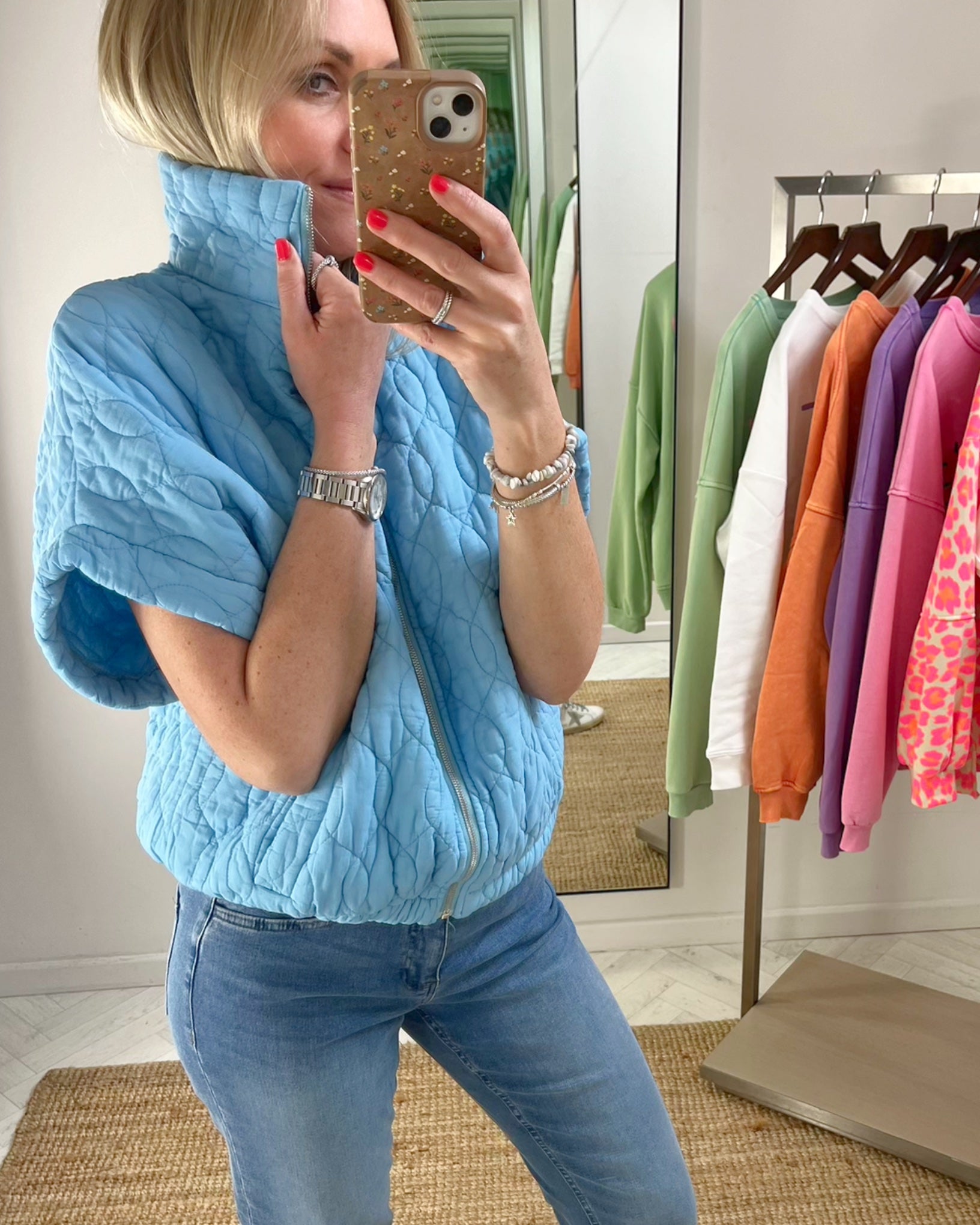 Sleeveless Quilted Jacket