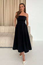 Load image into Gallery viewer, Danni Strapless Bandeau Midi Dress

