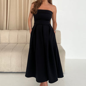Danni Strapless Bandeau Midi Dress