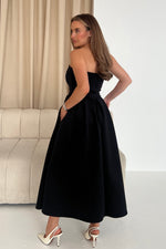 Load image into Gallery viewer, Danni Strapless Bandeau Midi Dress
