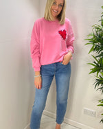 Load image into Gallery viewer, Love Heart Sweatshirt Pink
