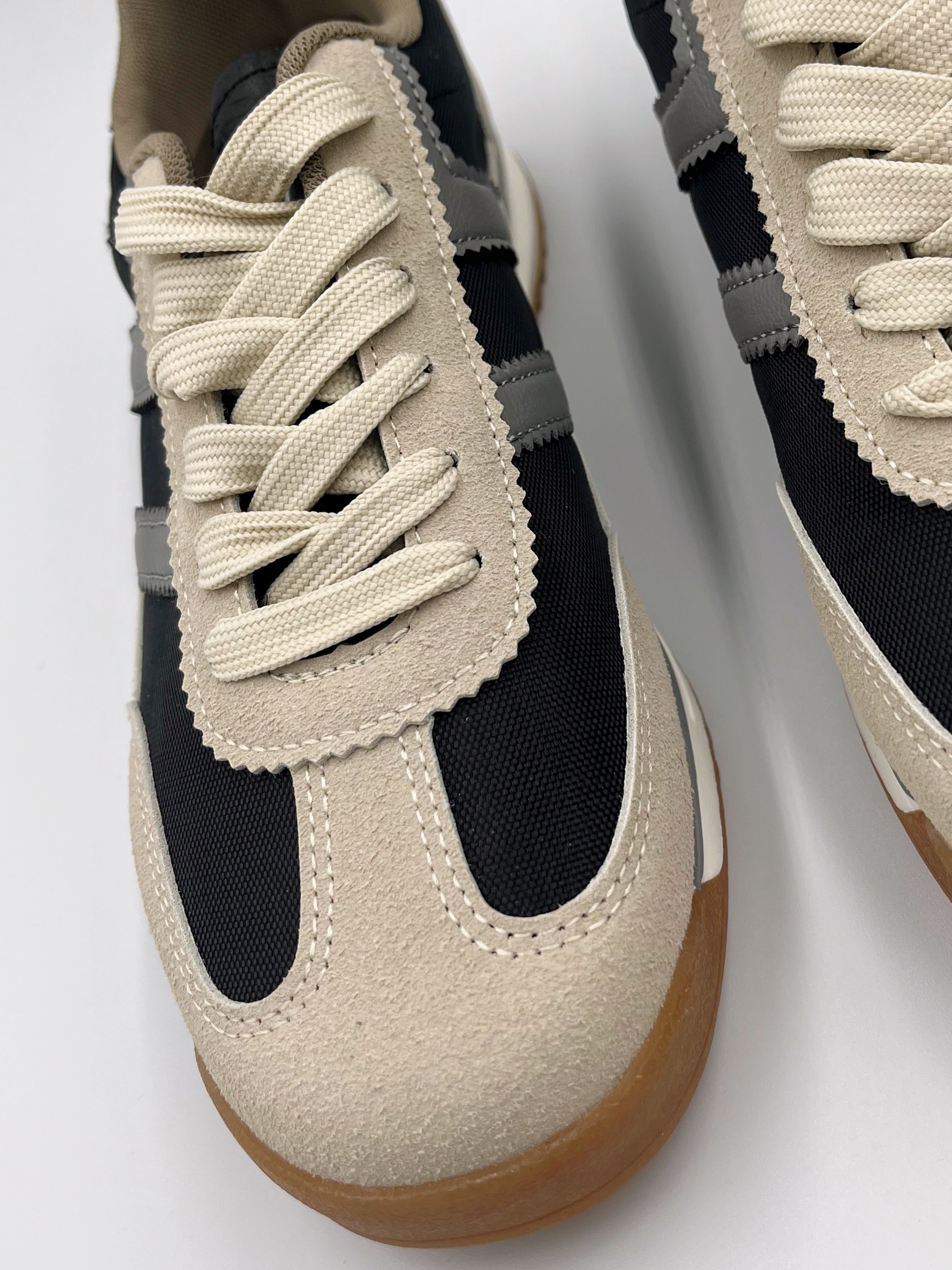Faux Suede Stripe Trainers