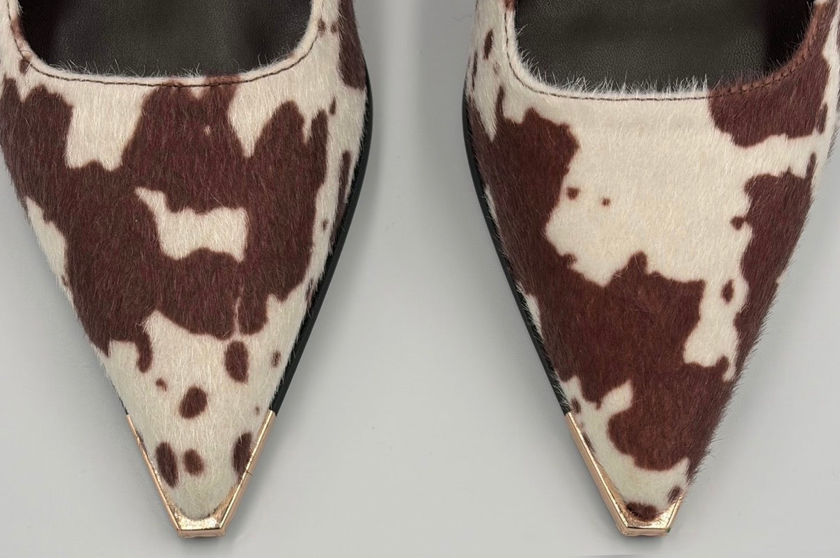 Cow Print Slingback Heel
