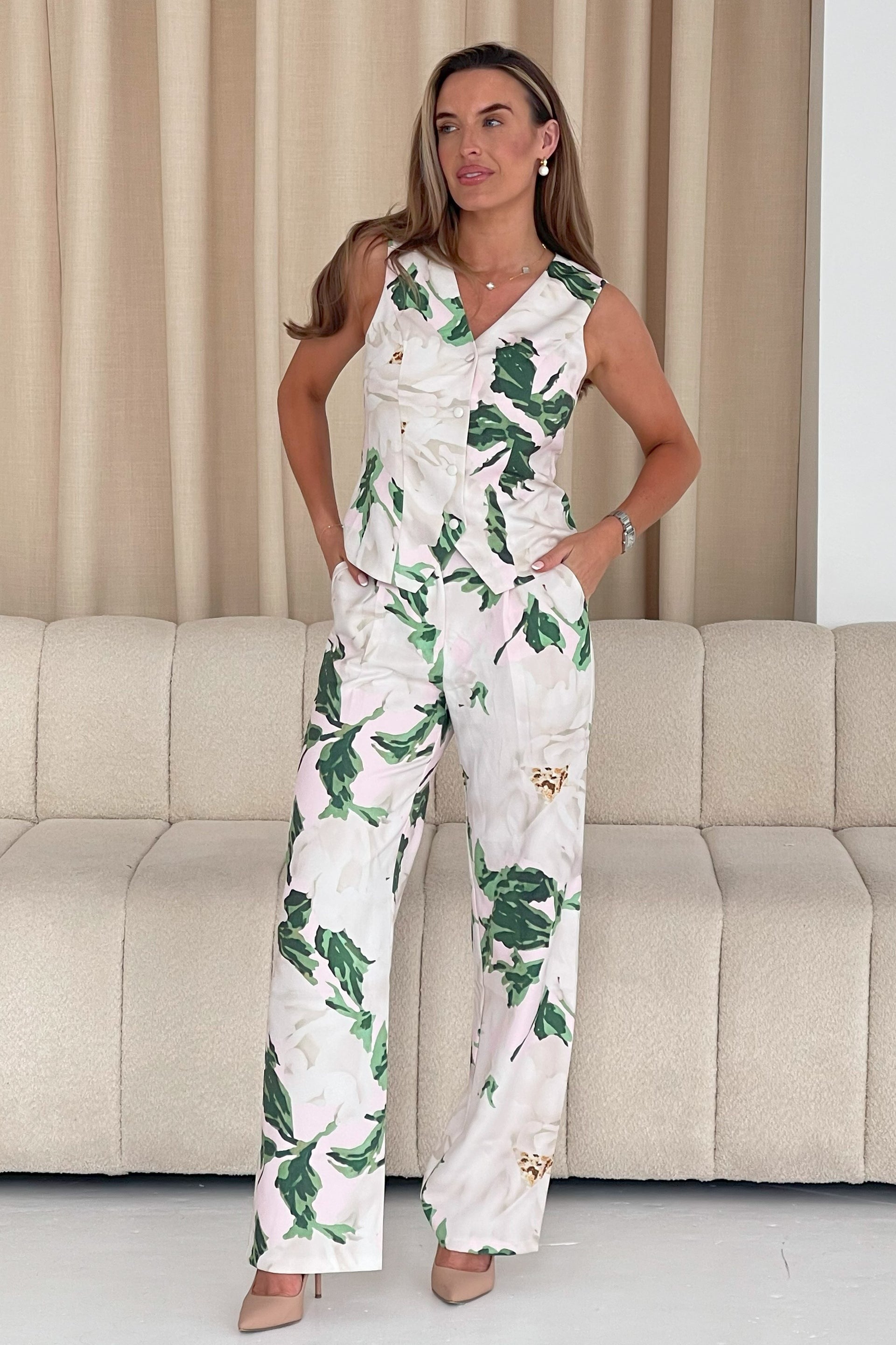 Jo Floral Tailored Trouser