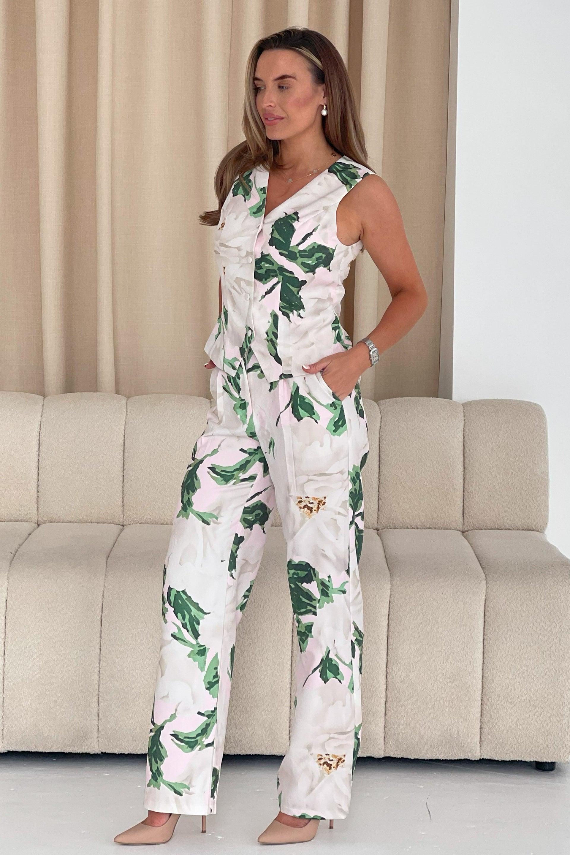 Jo Floral Tailored Trouser
