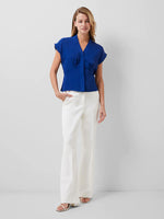 Load image into Gallery viewer, French Connection Carmen Recycled Crepe Blouse - Cobalt Blue
