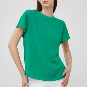 French Connection Crepe Light Crew Neck Top - Jelly Bean